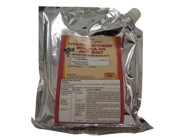Hymenopthor Granular Ant bait doubles as a highly effective secondary control measure for all species of Ants as well as Cockroaches